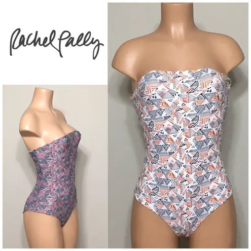 Rachel Pally New. Citrus Maze Bandeau swimsuit. NWT