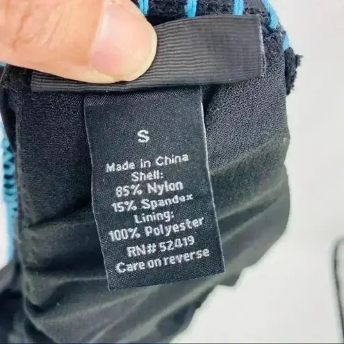 Apt. 9  Black Halter‎ Embroidered Bathing Suit Size S