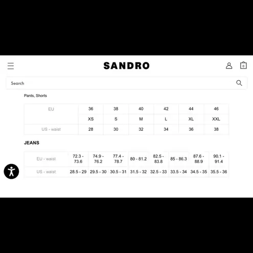 Sandro Misty Star Stitched Straight High-Rise Jeans EU Size 40 US Size 10