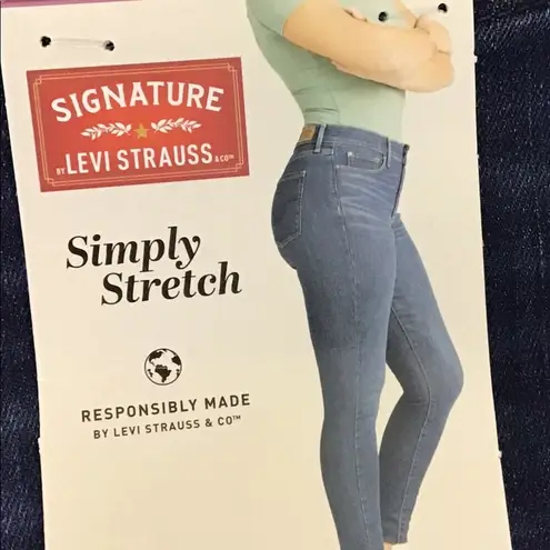 Levi Strauss simply stretch Dark wash mid rise super skinny Jeans sz 4 Blue