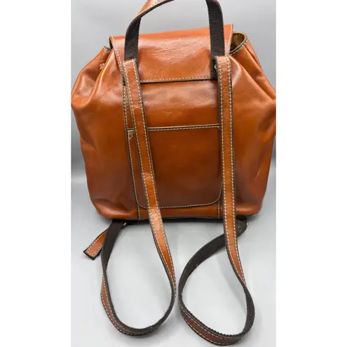 Patricia Nash Leather Backpack Drawstring Purse Bookbag Boho Western Classic