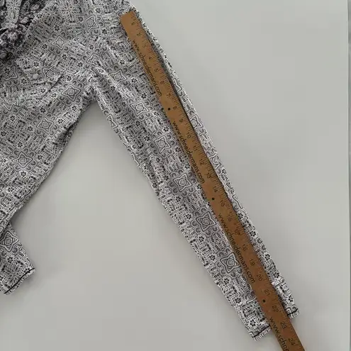 Panhandle Roughstock Shirt Womens Medium Black White Western Pearl Snap Rodeo