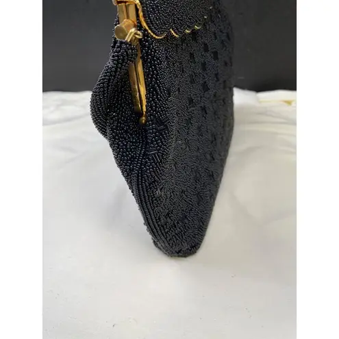 Stephen Chx Womens Black Beaded Evening Purse Handbag SKU 6515