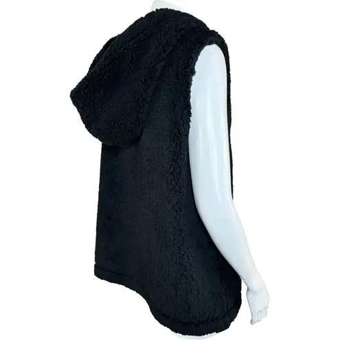 Koolaburra by Ugg Brushed Back Sherpa Cozy Vest Dark Night Black Large NWOT