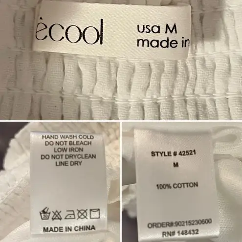 Be cool Red Dress Boutique All Under Control Cotton Gauze Pants Ivory White M