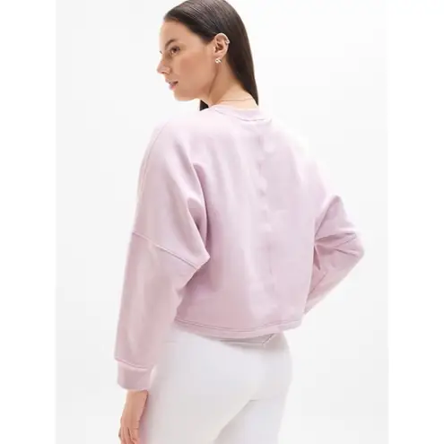 Athleta  XL Easy Fleece Doman Crop Sweatshirt Lilac Sky X-Large Regular