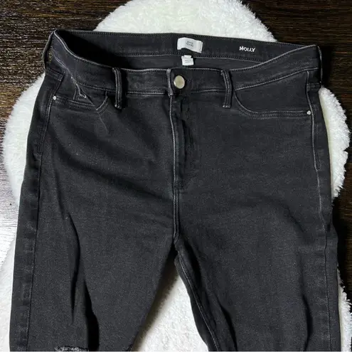 River Island Molly Black Distressed Skinny Jeans