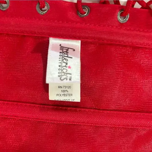 Frederick's of Hollywood Frederick’s of Hollywood Red Lace Jacquard Dream Sweetheart Corset 38