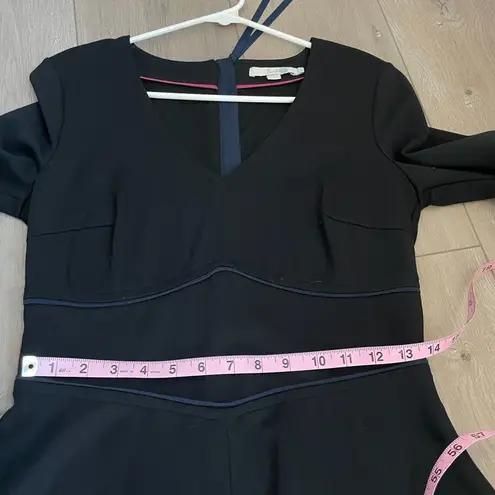 Boden black mini dress v neck office career workwear Size 8