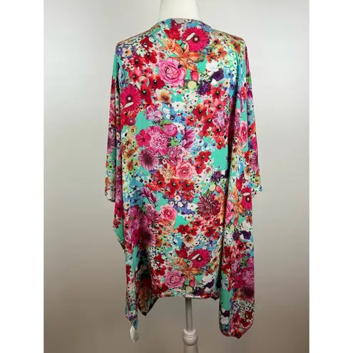 Umgee ‎ Floral Kimomo Cardigan Size S/M Feminine Colorful Flowy