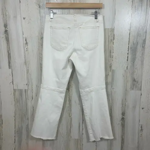 Theory  Low Rise Jeans size 6 Y2K Style Raw Hem Band White - Image 5