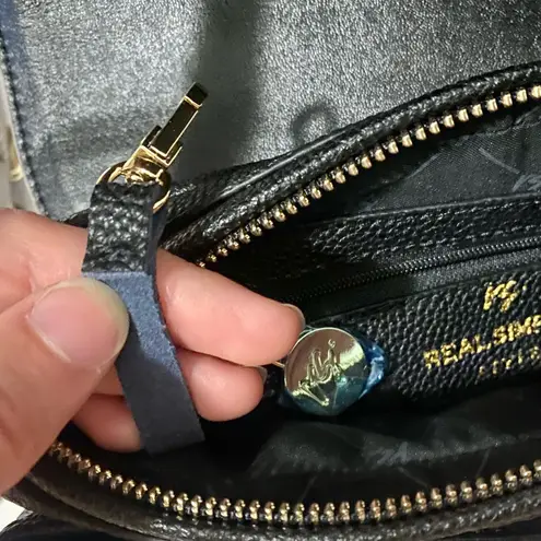 Real Simple Black Pebbled Shoulder Bag Crossbody Purse Bag Women's One Size