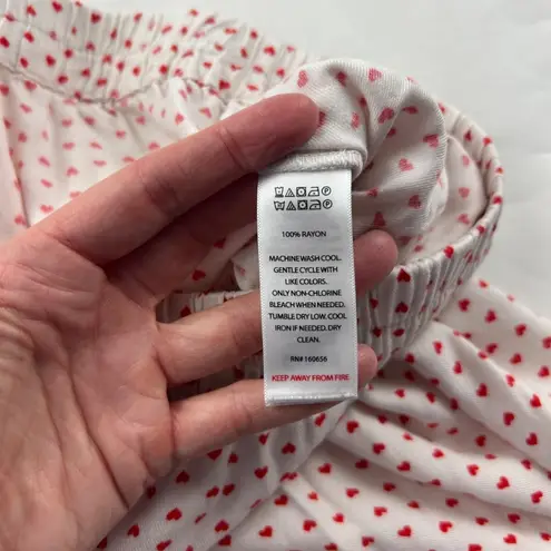 Happily Grey Heart Printed Wide Leg Lounge Pant L White Size L