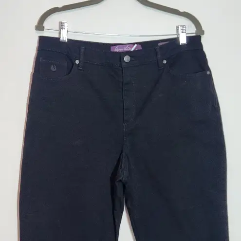 Gloria Vanderbilt Black Jeans NWT Size 14 Short Black Tapered Leg Denim