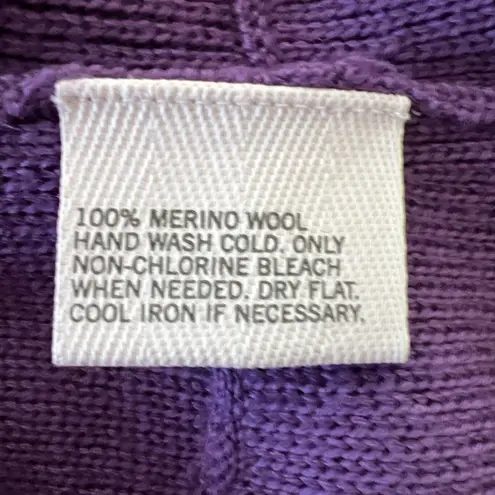 Bryan Bradley Sweater Womens Small Purple Vest Sleeveless Button Front Collar