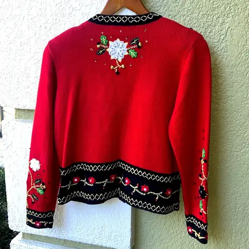 Vintage Christmas Cardigan Sweater BEREK by Takako Saxon
