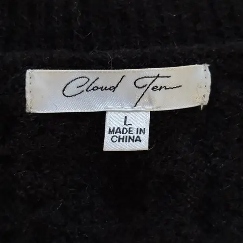 Cloud Ten Two-Tone Wrap Cable Knit Sweater