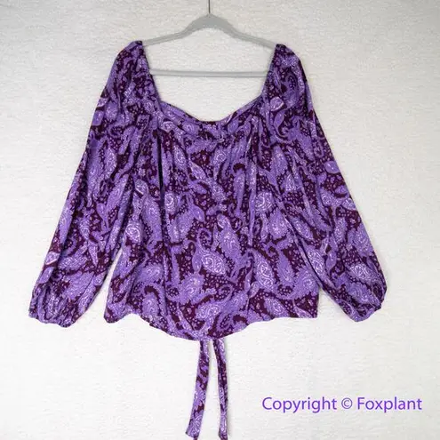 Eloquii New! Shoulder Placket Blouse in Be-rad Paisley, size 18