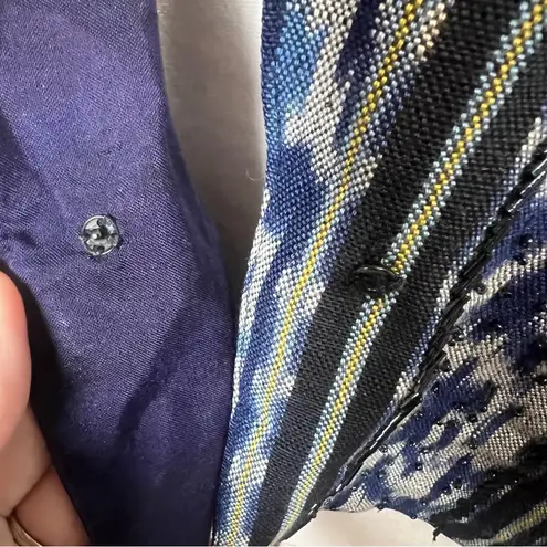 VTG Surya Patchwork Beaded Jacket Wmns Crop Retro Purple Sz L Grunge Boho Hippie Size L