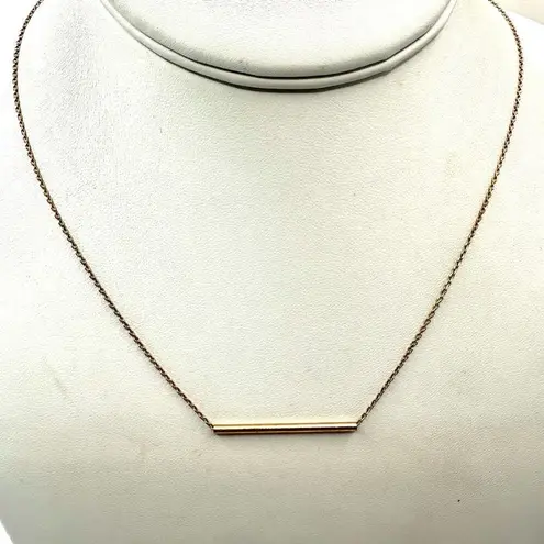 The Bar Gold tone pendant necklace