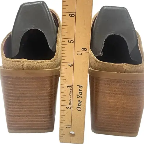 Vintage Riverstone Rosebuds Women’s Brown Leather Suede Western Clogs Y2K Size 9 Tan