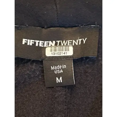 Fifteen Twenty Faux Leather Contrast Jacket in Black Medium as-is