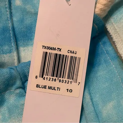 London Times Multicolor Beach Scene Linen Blend Dress NWT size 10