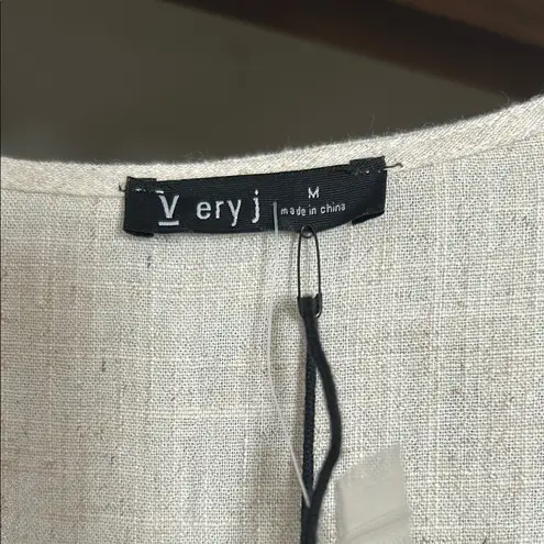 Very J Cream Jumpsuit