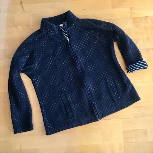 Croft & Barrow HOST PICK! Quilted Zip Jacket, Stripe Lining, Black, White, Size PL - Image 2