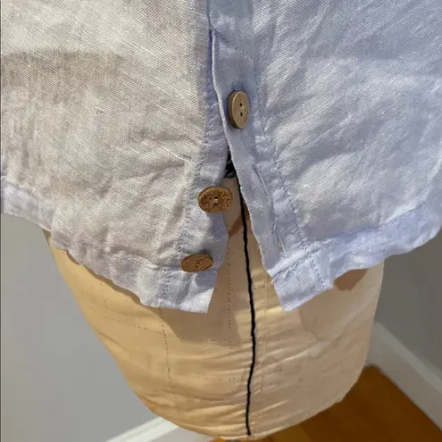 Cynthia Rowley  Light Blue Linen Women's Top Size Medium