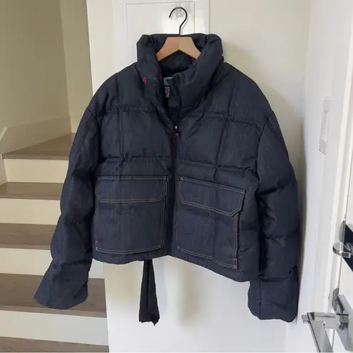 NWT PERFECT MOMENT Nevada Denim Ski Jacket in Rinse Blue Size L