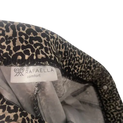 Rafaella Comfort Women's Size 8 Cheetah Animal Print Pull On Crop Pants