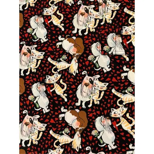 SCRUBS Dog Cat Heart Love Scrub Top Large