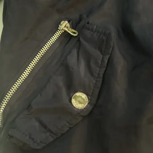 Coca Bella Moto Racing Bomber Jacket – Navy Satin Patch Streetwear Y2K Style Blue Size 4