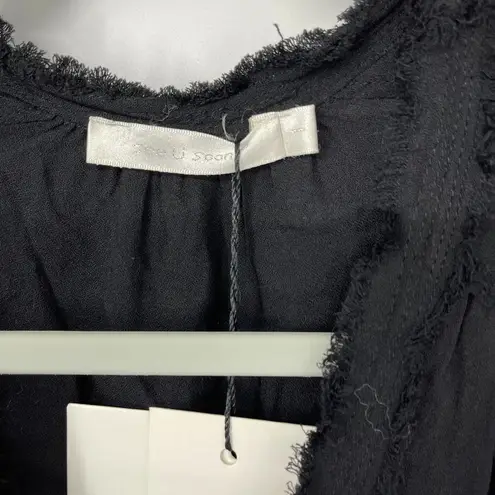 SEE U SOON BLACK LIGHTWEIGHT LONG SLEEVE MINI DRESS SIZE 1