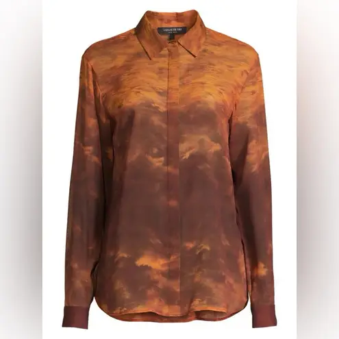 LAFAYETTE 148 NEW YORK Zora Sunset Sky Silk Blouse S