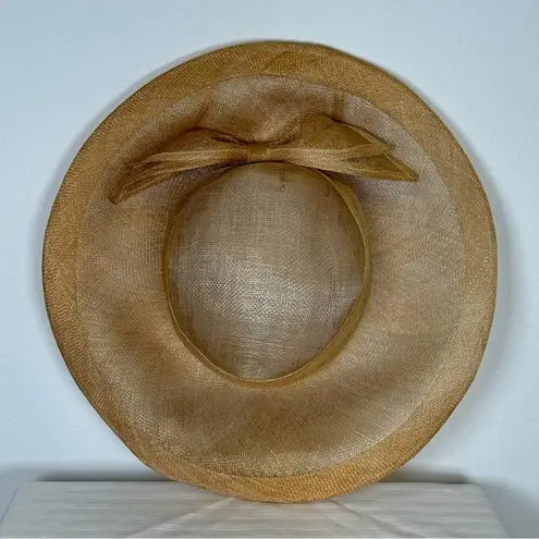 Toucan Collection New York Brimmed Straw Hat Bow Detail Cottagecore Garden Party Tan