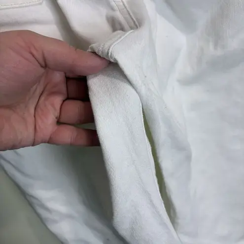 J. Crew Jeans Womens 34P White Wide Leg Cropped Paperbag High Rise Belt Denim Size undefined