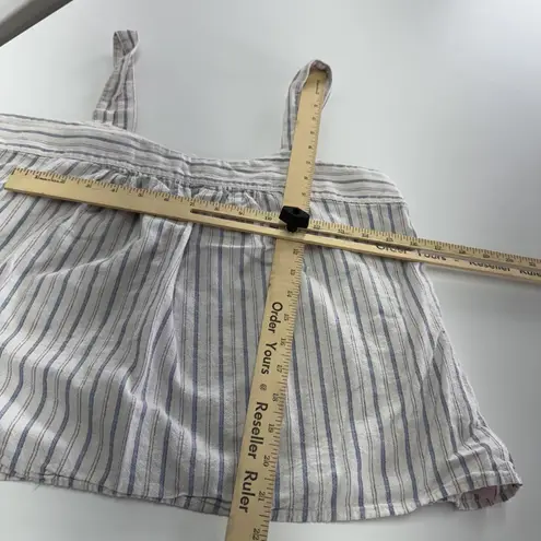 Xirena Tank Top Womens Large Blue Red White Zoe Freedom Striped Cotton Linen