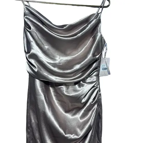 Birdy Grey Lydia Sexy Full Length Draped Dress Taupe Small NWT