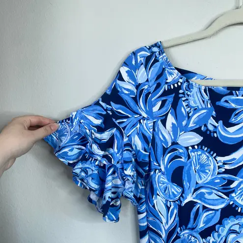 Lilly Pulitzer  Dianna Dress High Tide Navy You Are The Zest Size Medium Preppy