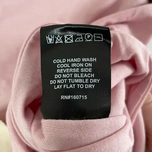 New SER.O.YA Ellis Twisted Cutout Front Long Sleeve Crop Top Pink Size Large