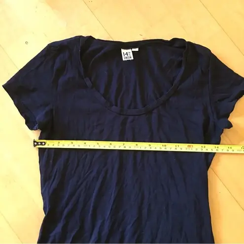 14th & Union ๐บ Scoopneck, Lightweight, Cap Sleeve Tee, Black, Size S