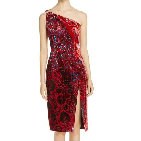 Elie Tahari Carter Velvet Wild Currant Dress Size 8 NWT