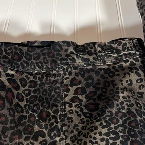 Nine West  Cheetah print denim jacket