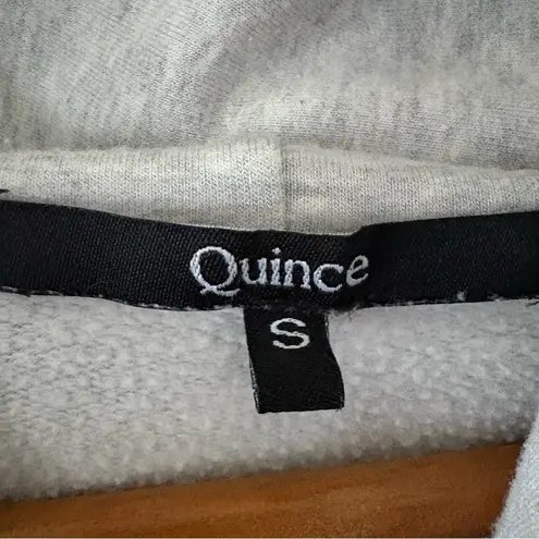 Quince SuperSoft Fleece Pullover Hoodie Heather Grey Size S
