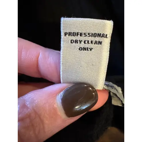 autumn cashmere Sweater Women Large Black Cashmere Rib Knit Tie Front Cardigan