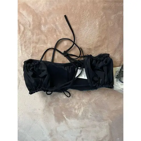 NWT. RVCA Solid 2 Way Bandeau Bikini Top Black Size S(8) Convertible Beach pool Black - Image 10