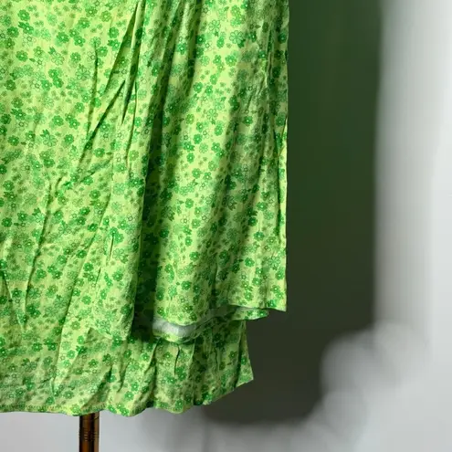 Charlie Holiday Womens Nixon Green Retro Floral Size 6 Mini Dress