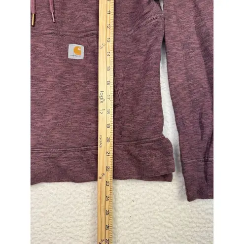 Carhartt  Newberry Hoodie Womens XS Relaxed Fit‎ Maroon French Terry Pullover